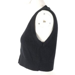 HERMES Best 4E2721D1 Main: 100% cashmere black Women 36 Used | AlmaBagz