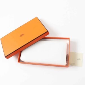 HERMES Long Wallet Purse Main: Evercolor, Lining: Silk New White Azap long silk in Women Used | AlmaBagz