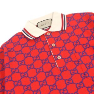 GUCCI Short sleeve polo shirt 753572 cotton Red S | AlmaBagz