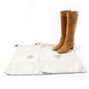 HERMES Knee-high boots Main: Suede leather light brown Versailles Women 36 Used | AlmaBagz