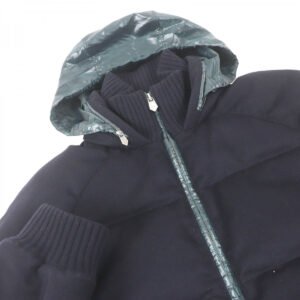 HERMES Down jacket cashmere Navy 46 | AlmaBagz