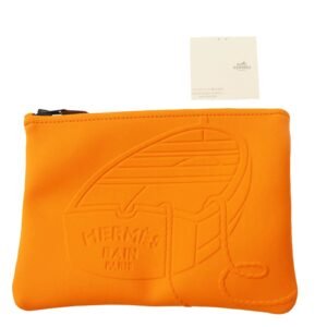 HERMES Pouch Main: Polyamide, Main: Elastane, Lining: Cotton, Part: Leather Orange Neoban Thalassa PM Women Used | AlmaBagz