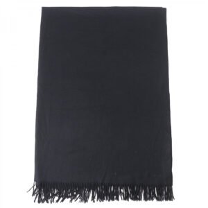 HERMES Scarf cashmere black | AlmaBagz