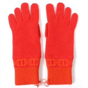 HERMES gloves H232006G cashmere Orange HEAVEN S | AlmaBagz