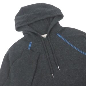 HERMES Hoodie Main: 70% wool, Main: 30% cashmere Dark gray mens S Used | AlmaBagz