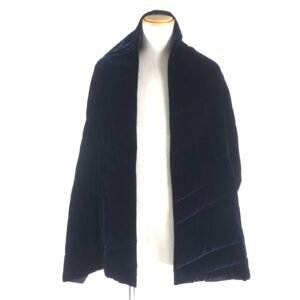 HERMES shawl Main: 100% silk, Filling: 60% silk, Filling: 40% polyester Navy mens Used | AlmaBagz