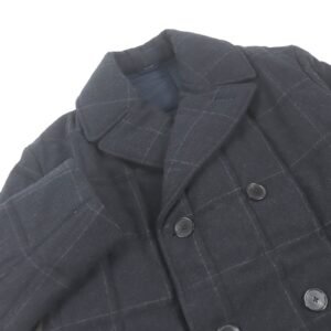 HERMES Chester coat Outer: 90% wool, Outer: 10% cashmere, Lining: 80% nylon, Lining: 20% polyurethane, Filling: 84% polyester Navy mens 48 Used | AlmaBagz
