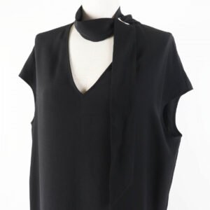 HERMES one piece 2E0532D0 silk black 34 | AlmaBagz