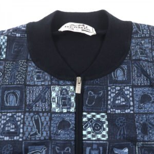 HERMES Jacket cotton Navy XL | AlmaBagz