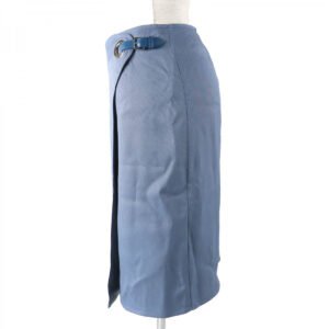 HERMES Wrap skirt 2E0315D8 Rayon Blue type 34 | AlmaBagz