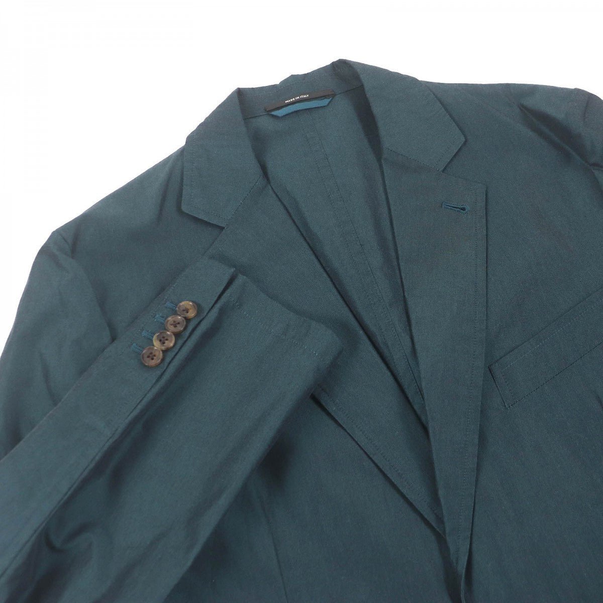 HERMES tailored jacket cotton green 48 | AlmaBagz
