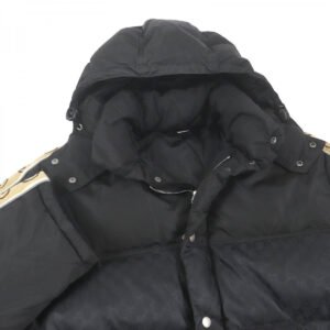 GUCCI down coat 603569 Main: 100% nylon, Filling: 90% down, Filling: 10% feather, Part: 100% wool, Part: 100% nylon black mens 50 Used | AlmaBagz