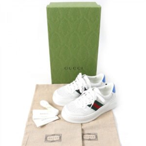 GUCCI Low cut sneakers 670415 leather White Blue Green Red 34.5 | AlmaBagz