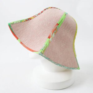 HERMES hat cotton Red type Multi petit h petit ash | AlmaBagz