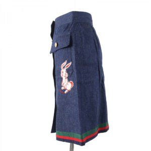 GUCCI skirt 521009 cotton Indigo blue 38 | AlmaBagz