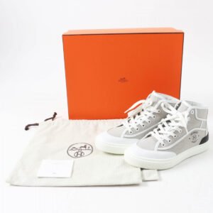 HERMES High cut sneakers 231028Z Tower ash gray GET UP 37.5 | AlmaBagz