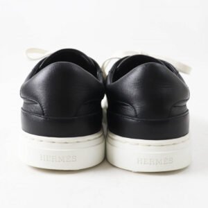 HERMES sneakers leather Black White Day 36 | AlmaBagz