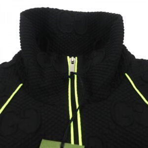 GUCCI Track jacket 724491 polyester Black Lime S | AlmaBagz