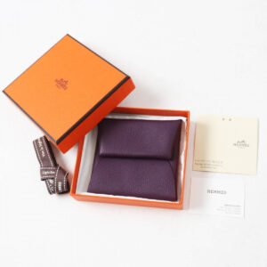 HERMES Coin case Evercolor purple BASTIA VERSO Bastia Verso | AlmaBagz