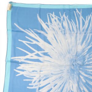 HERMES scarf silk Blue white Carre90 | AlmaBagz