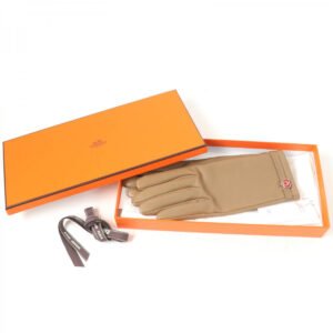 HERMES gloves Lamb leather Etope Dream Love 7.5 | AlmaBagz