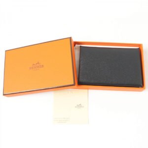 HERMES Coin case Epsom black Calvi duo | AlmaBagz