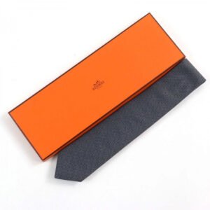 HERMES tie 659229T silk Navy type all-over pattern | AlmaBagz