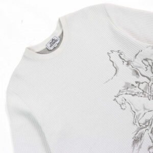 HERMES Short sleeve T-shirt cotton White type Cavalcade S | AlmaBagz