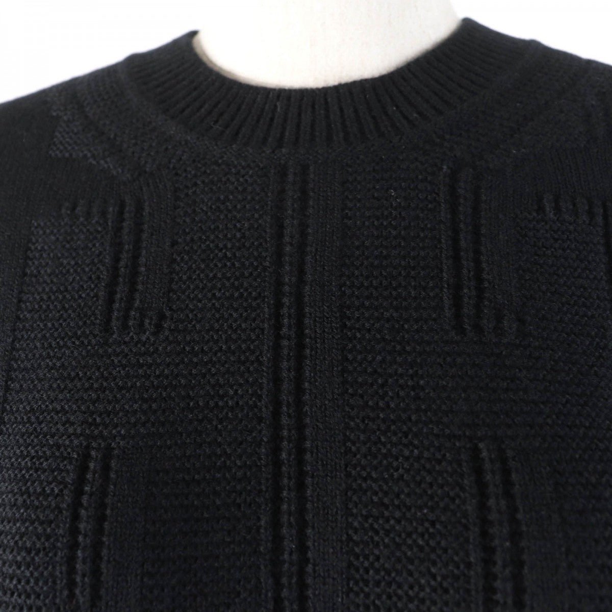HERMES knit wool black 38 | AlmaBagz - Image 4