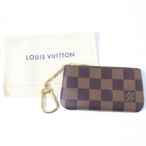 LOUIS VUITTON Coin case N62658 Damier canvas Brown Card Key case Key holder Pochette Cle | AlmaBagz