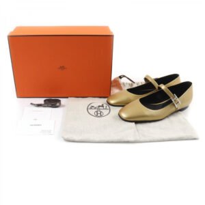 HERMES Ballet shoes leather Dore Jane 37.5 | AlmaBagz