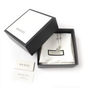 GUCCI Necklace 502170 SV925 Silver light blue Blind for Love Necklace | AlmaBagz