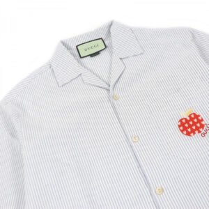 GUCCI Short sleeve shirt 663637 cotton blue 44 | AlmaBagz