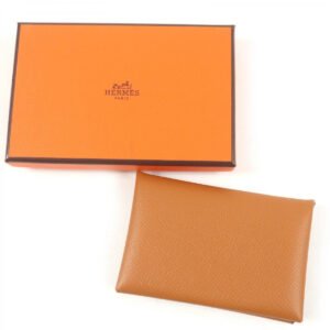 HERMES Coin case Epsom caramel Calvi | AlmaBagz