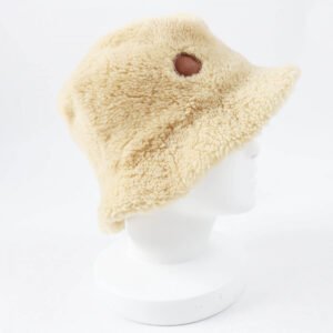 HERMES hat Sheep leather beige Fove 57 | AlmaBagz