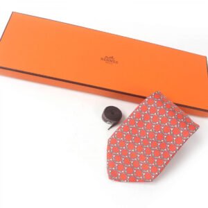 HERMES tie 5558MA silk Rouge | AlmaBagz