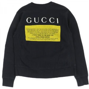 GUCCI sweat 475373 cotton Black White Red Yellow S | AlmaBagz
