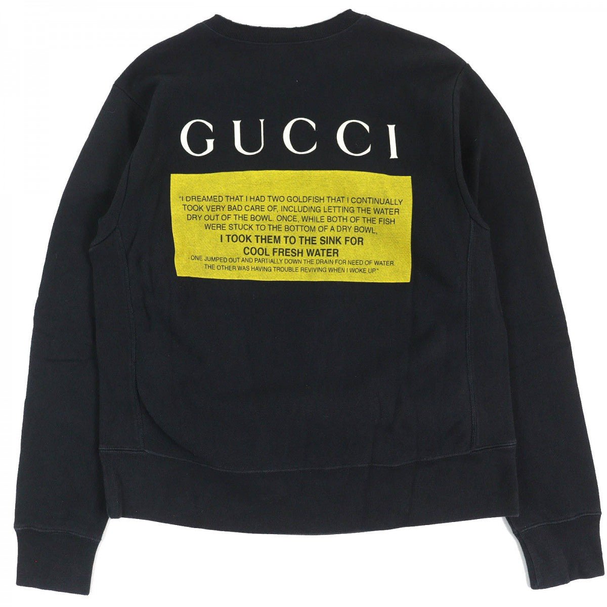 GUCCI sweat 475373 cotton Black White Red Yellow S | AlmaBagz