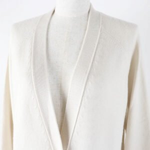 HERMES cardigan 2H2704DN wool cream 40 | AlmaBagz