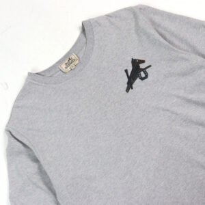 HERMES Short sleeve T-shirt cotton Gray type Equestrian Puzzle M | AlmaBagz