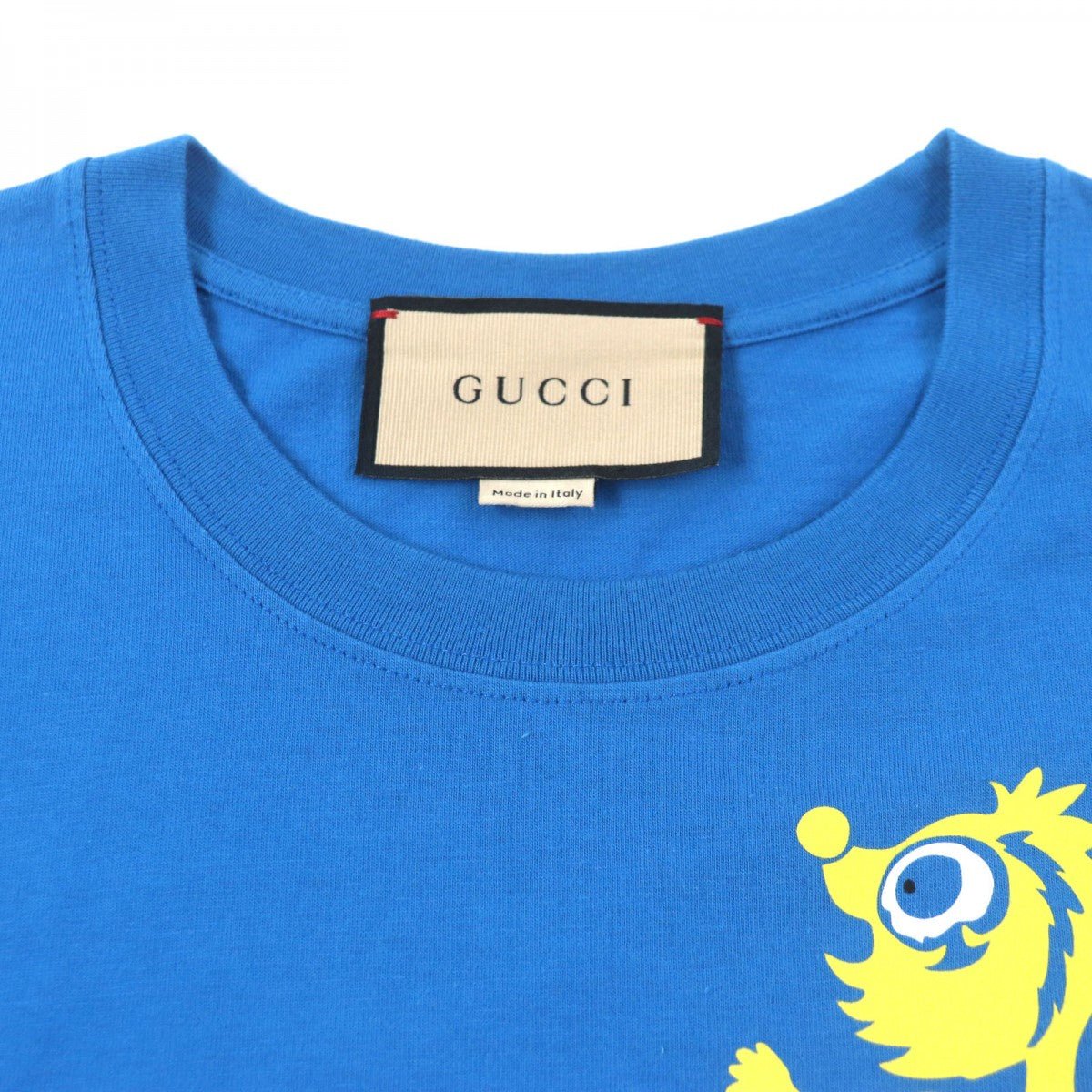 GUCCI Short sleeve T-shirt 548334 cotton blue S | AlmaBagz