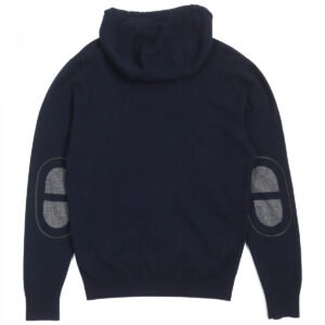 HERMES Hoodie cashmere Navy S | AlmaBagz