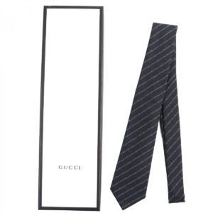 GUCCI tie wool Dark gray | AlmaBagz