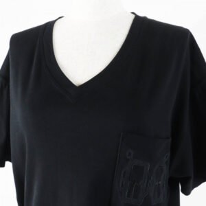 HERMES Short sleeve T-shirt cotton black 44 | AlmaBagz