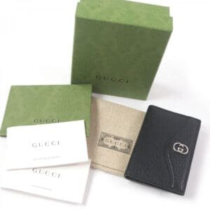 GUCCI Card Case 735000 leather black | AlmaBagz