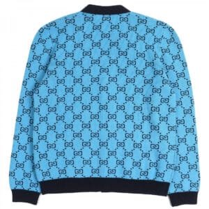 GUCCI cardigan 661156 wool blue-black L | AlmaBagz