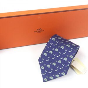 HERMES tie silk Marin | AlmaBagz