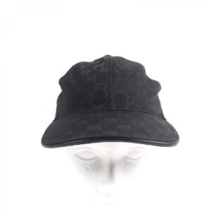 GUCCI cap 200035 polyester Black type All-over pattern M | AlmaBagz