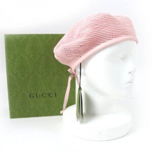 GUCCI beret 656574 cotton pink M | AlmaBagz