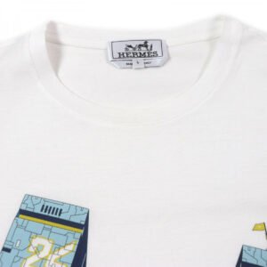HERMES Short sleeve T-shirt cotton white ODYSSEY L | AlmaBagz